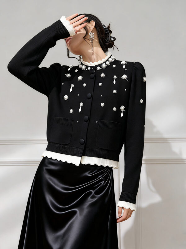 Women's Cardigan Crew Neck Long Sleeve Sweater Manufacturer - MOQ 100 pcs - Style 1472