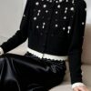 Women's Cardigan Crew Neck Long Sleeve Sweater Manufacturer - MOQ 100 pcs - Style 1472