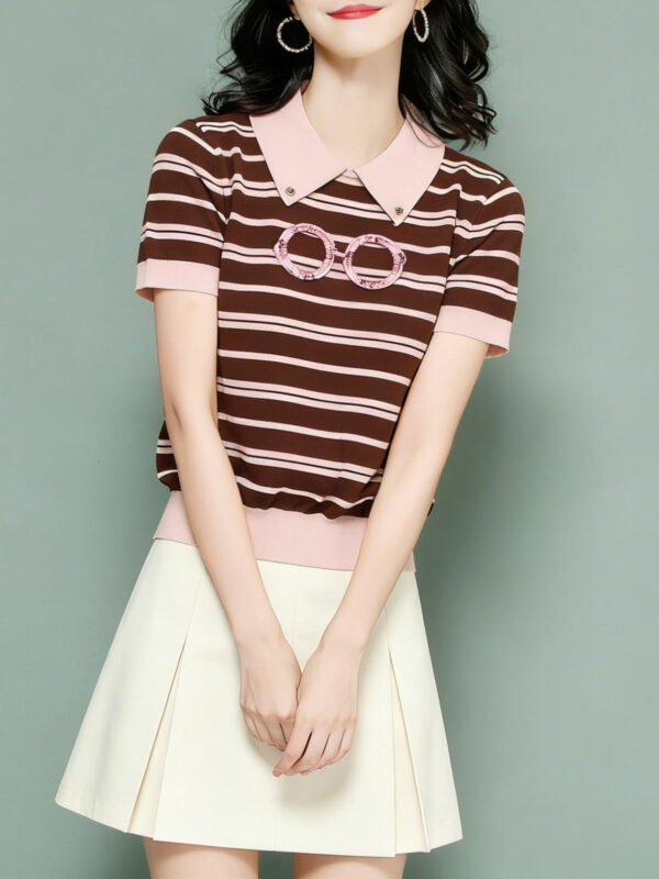1473 product image 9 Women's Pullover Short Sleeve Sweater Manufacturer - MOQ 100 pcs - Style 1473