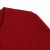 Women's Red Button-Front Short-Sleeve Maxi Knit Dress — Style 2192