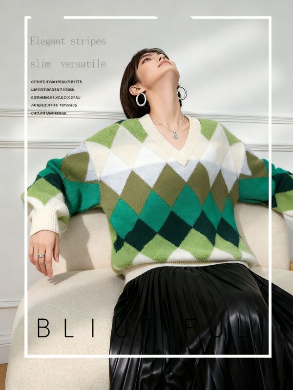 Women's Pullover Long Sleeve Sweater Manufacturer - MOQ 100 pcs - Style 3191