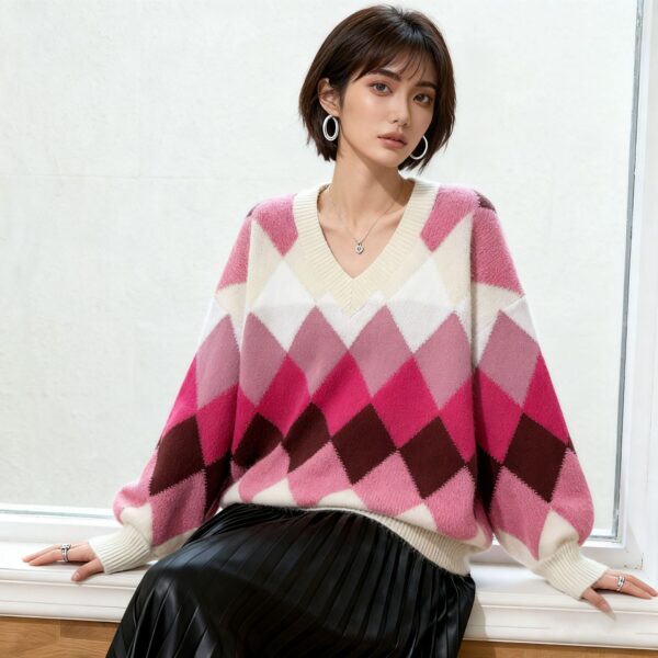 Women's Pullover Long Sleeve Sweater Manufacturer - MOQ 100 pcs - Style 3191