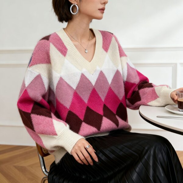 Women's Pullover Long Sleeve Sweater Manufacturer - MOQ 100 pcs - Style 3191