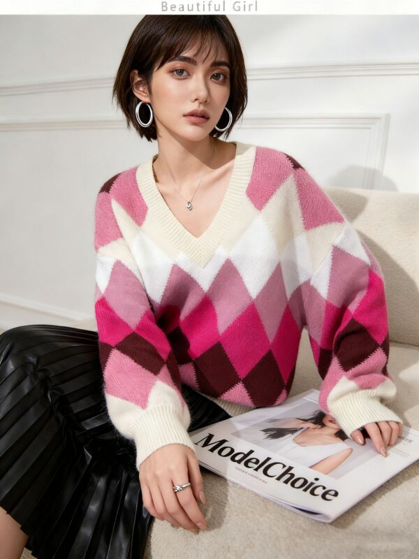 Women's Pullover Long Sleeve Sweater Manufacturer - MOQ 100 pcs - Style 3191