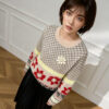 Women’s Ivory Nordic Fair-Isle Crew-Neck Pullover — Style 3201 - KnitwearSource