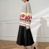 Women’s Ivory Nordic Fair-Isle Crew-Neck Pullover — Style 3201 - KnitwearSource