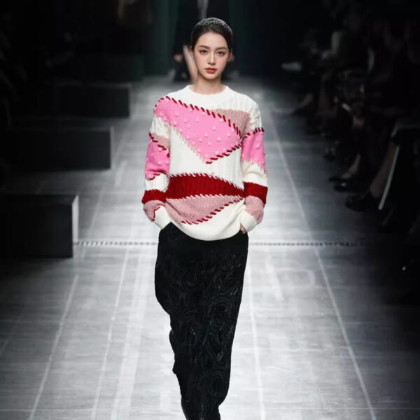 Women's Crew Neck Long Sleeve Sweater Manufacturer - MOQ 100 pcs - Style 37002