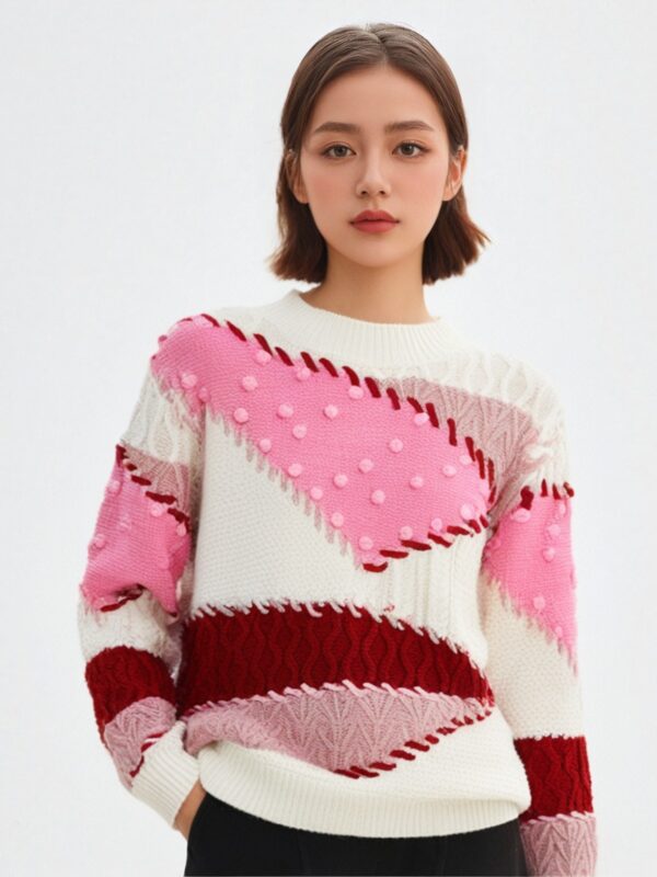 Women's Crew Neck Long Sleeve Sweater Manufacturer - MOQ 100 pcs - Style 37002