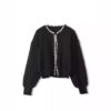 Women's Cardigan Crew Neck Long Sleeve Sweater Manufacturer - MOQ 100 pcs - Style 37004