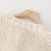 Women's Viscose Fiber Cardigan Crew Neck Long Sleeve Sweater Manufacturer - MOQ 100 pcs - Style 37013