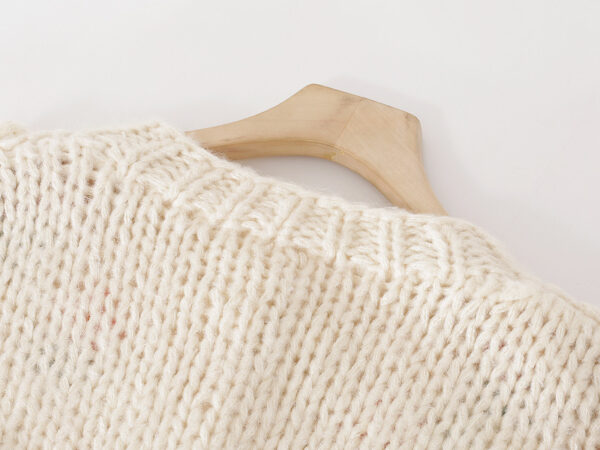 Women's Viscose Fiber Cardigan Crew Neck Long Sleeve Sweater Manufacturer - MOQ 100 pcs - Style 37013