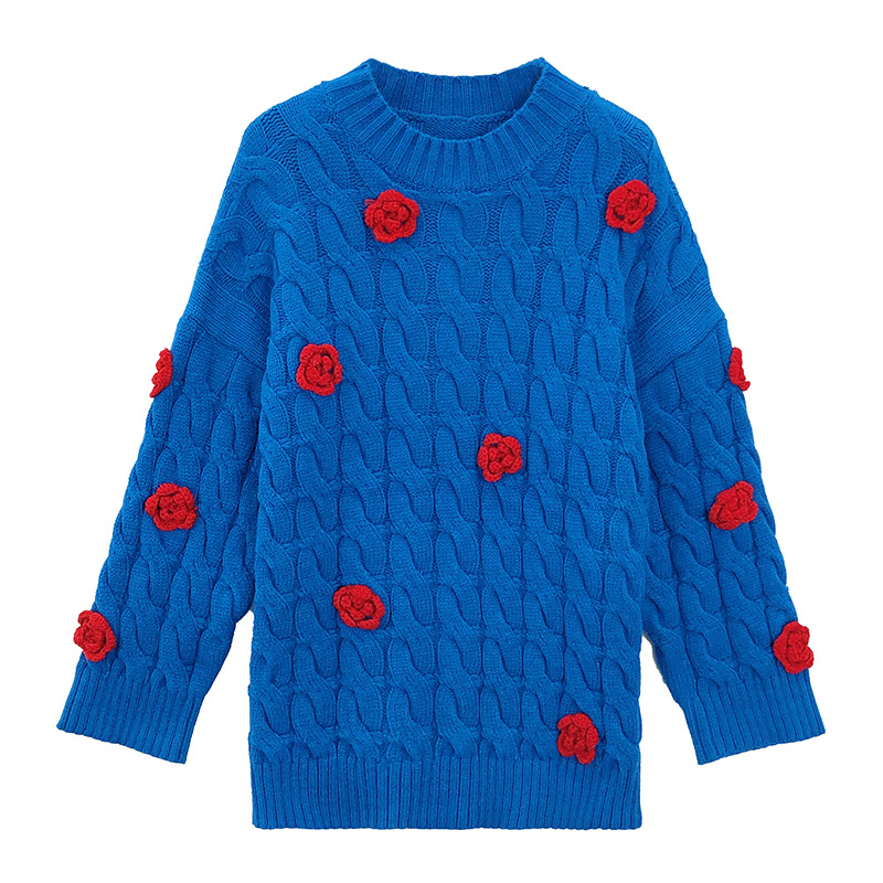 Women's Viscose Fiber Pullover Crew Neck Long Sleeve Sweater Manufacturer - MOQ 100 pcs - Style 41027