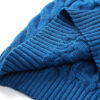 Women’s Cobalt Blue Cable Red-Rose Appliqué Sweater — Style 41027 - KnitwearSource