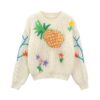Women's Pullover Crew Neck Long Sleeve Sweater Manufacturer - MOQ 100 pcs - Style 41042