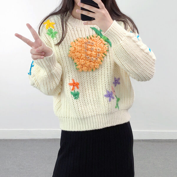 Women's Pullover Crew Neck Long Sleeve Sweater Manufacturer - MOQ 100 pcs - Style 41042