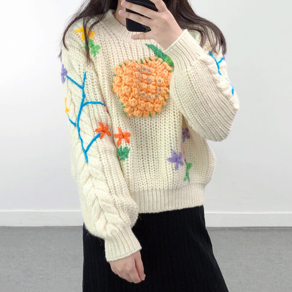 Women's Pullover Crew Neck Long Sleeve Sweater Manufacturer - MOQ 100 pcs - Style 41042