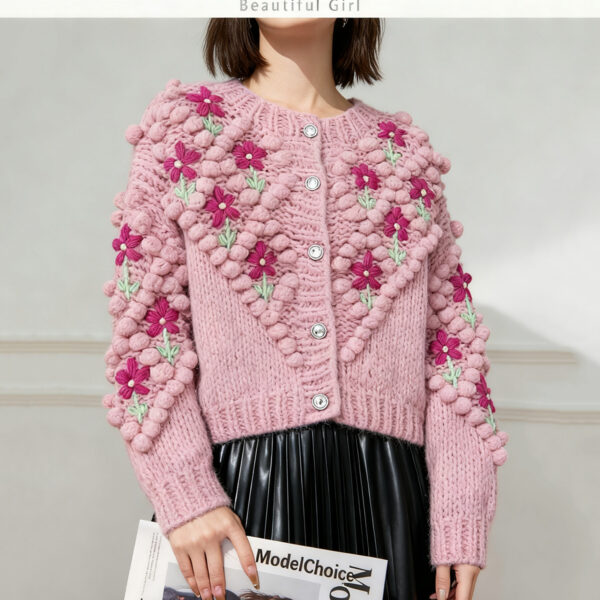 Women's Cardigan Crew Neck Long Sleeve Sweater Manufacturer - MOQ 100 pcs - Style 41044 Women's Cardigan Crew Neck Long Sleeve Sweater Manufacturer - MOQ 100 pcs - Style 41044