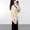 Women's Viscose Fiber Cardigan Crew Neck Long Sleeve Sweater Manufacturer - MOQ 100 pcs - Style 41049