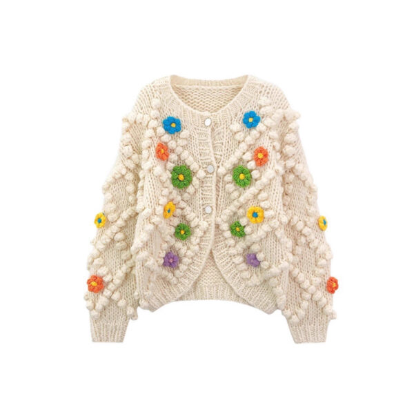 Women's Viscose Fiber Cardigan Crew Neck Long Sleeve Sweater Manufacturer - MOQ 100 pcs - Style 41049