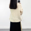 Women's Viscose Fiber Cardigan Crew Neck Long Sleeve Sweater Manufacturer - MOQ 100 pcs - Style 41049