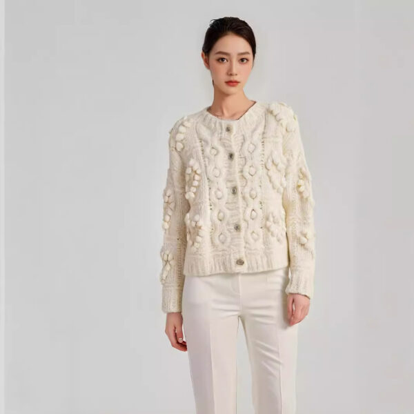 Women's Cardigan Crew Neck Long Sleeve Sweater Manufacturer - MOQ 100 pcs - Style 41060 Women's Cardigan Crew Neck Long Sleeve Sweater Manufacturer - MOQ 100 pcs - Style 41060