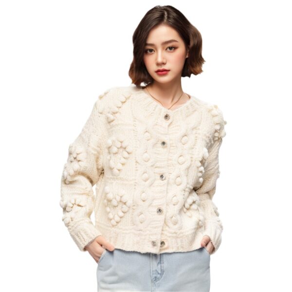 Women's Cardigan Crew Neck Long Sleeve Sweater Manufacturer - MOQ 100 pcs - Style 41060 Women's Cardigan Crew Neck Long Sleeve Sweater Manufacturer - MOQ 100 pcs - Style 41060