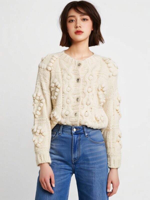 Women's Cardigan Crew Neck Long Sleeve Sweater Manufacturer - MOQ 100 pcs - Style 41060 Women's Cardigan Crew Neck Long Sleeve Sweater Manufacturer - MOQ 100 pcs - Style 41060