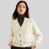 Women's Cardigan V Neck Long Sleeve Sweater Manufacturer - MOQ 100 pcs - Style 41063