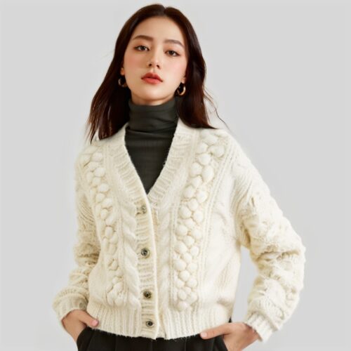 Women's Cardigan V Neck Long Sleeve Sweater Manufacturer - MOQ 100 pcs - Style 41063 Women's Cardigan V Neck Long Sleeve Sweater Manufacturer - MOQ 100 pcs - Style 41063