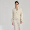 Women's Cardigan V Neck Long Sleeve Sweater Manufacturer - MOQ 100 pcs - Style 41063