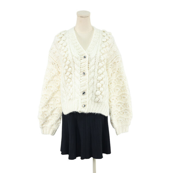 Women's Cardigan V Neck Long Sleeve Sweater Manufacturer - MOQ 100 pcs - Style 41063