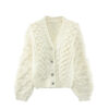 Women's Cardigan V Neck Long Sleeve Sweater Manufacturer - MOQ 100 pcs - Style 41063