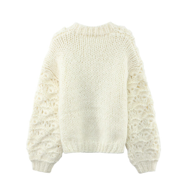 Women's Cardigan V Neck Long Sleeve Sweater Manufacturer - MOQ 100 pcs - Style 41063
