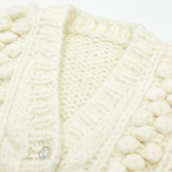 Women's Cardigan V Neck Long Sleeve Sweater Manufacturer - MOQ 100 pcs - Style 41063