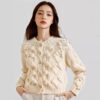 Women's Cardigan Crew Neck Long Sleeve Sweater Manufacturer - MOQ 100 pcs - Style 41074 Women's Cardigan Crew Neck Long Sleeve Sweater Manufacturer - MOQ 100 pcs - Style 41074