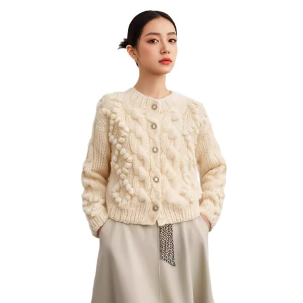 Women's Cardigan Crew Neck Long Sleeve Sweater Manufacturer - MOQ 100 pcs - Style 41074 Women's Cardigan Crew Neck Long Sleeve Sweater Manufacturer - MOQ 100 pcs - Style 41074