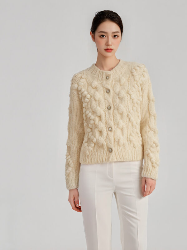 Women's Cardigan Crew Neck Long Sleeve Sweater Manufacturer - MOQ 100 pcs - Style 41074 Women's Cardigan Crew Neck Long Sleeve Sweater Manufacturer - MOQ 100 pcs - Style 41074