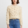 Women's Cardigan Crew Neck Long Sleeve Sweater Manufacturer - MOQ 100 pcs - Style 41074 Women's Cardigan Crew Neck Long Sleeve Sweater Manufacturer - MOQ 100 pcs - Style 41074