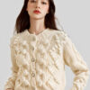 Women's Cardigan Crew Neck Long Sleeve Sweater Manufacturer - MOQ 100 pcs - Style 41074 Women's Cardigan Crew Neck Long Sleeve Sweater Manufacturer - MOQ 100 pcs - Style 41074