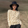 Women's Cardigan Crew Neck Long Sleeve Sweater Manufacturer - MOQ 100 pcs - Style 41074 Women's Cardigan Crew Neck Long Sleeve Sweater Manufacturer - MOQ 100 pcs - Style 41074