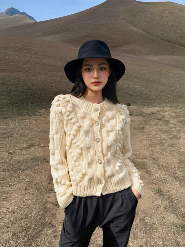 Women's Cardigan Crew Neck Long Sleeve Sweater Manufacturer - MOQ 100 pcs - Style 41074 Women's Cardigan Crew Neck Long Sleeve Sweater Manufacturer - MOQ 100 pcs - Style 41074
