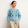 Women's Angora Goat Wool Cardigan Crew Neck Long Sleeve Sweater Manufacturer - MOQ 100 pcs - Style 41078