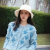 Women's Angora Goat Wool Cardigan Crew Neck Long Sleeve Sweater Manufacturer - MOQ 100 pcs - Style 41078