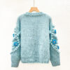 Women's Angora Goat Wool Cardigan Crew Neck Long Sleeve Sweater Manufacturer - MOQ 100 pcs - Style 41078