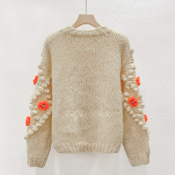 Women's Angora Goat Wool Cardigan Crew Neck Long Sleeve Sweater Manufacturer - MOQ 100 pcs - Style 41078