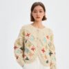 Women's Cardigan Crew Neck Long Sleeve Sweater Manufacturer - MOQ 100 pcs - Style 41080