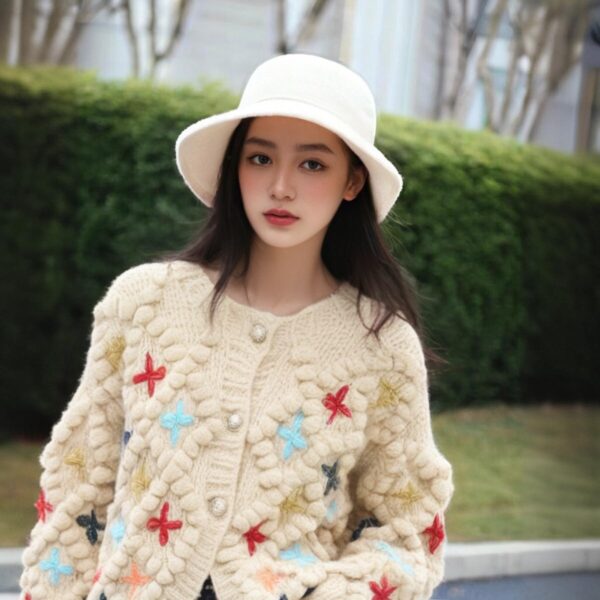 Women's Cardigan Crew Neck Long Sleeve Sweater Manufacturer - MOQ 100 pcs - Style 41080