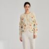 Women's Cardigan Crew Neck Long Sleeve Sweater Manufacturer - MOQ 100 pcs - Style 41080
