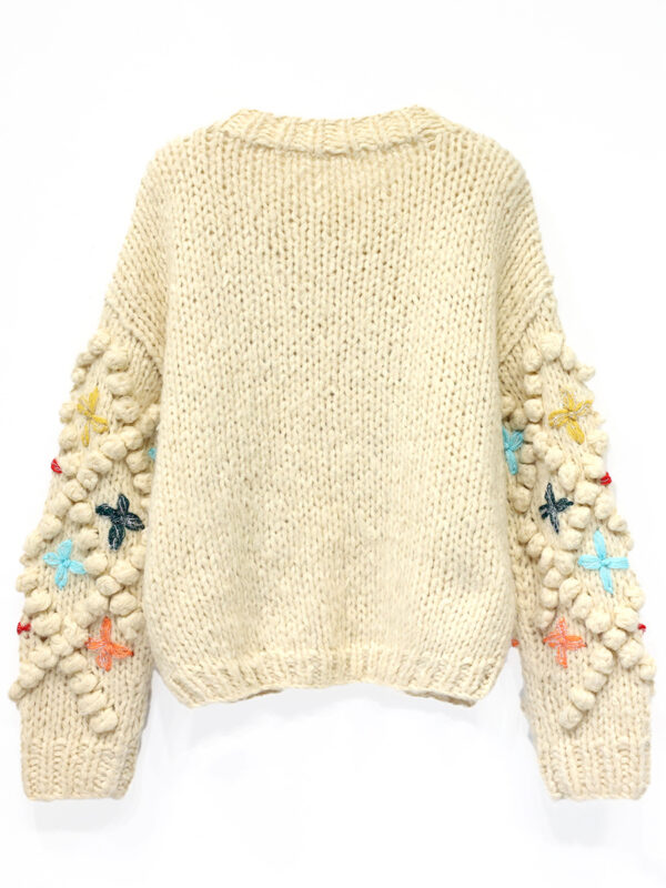 Women's Cardigan Crew Neck Long Sleeve Sweater Manufacturer - MOQ 100 pcs - Style 41080