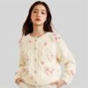 Women's Cardigan Crew Neck Long Sleeve Sweater Manufacturer - MOQ 100 pcs - Style 41084
